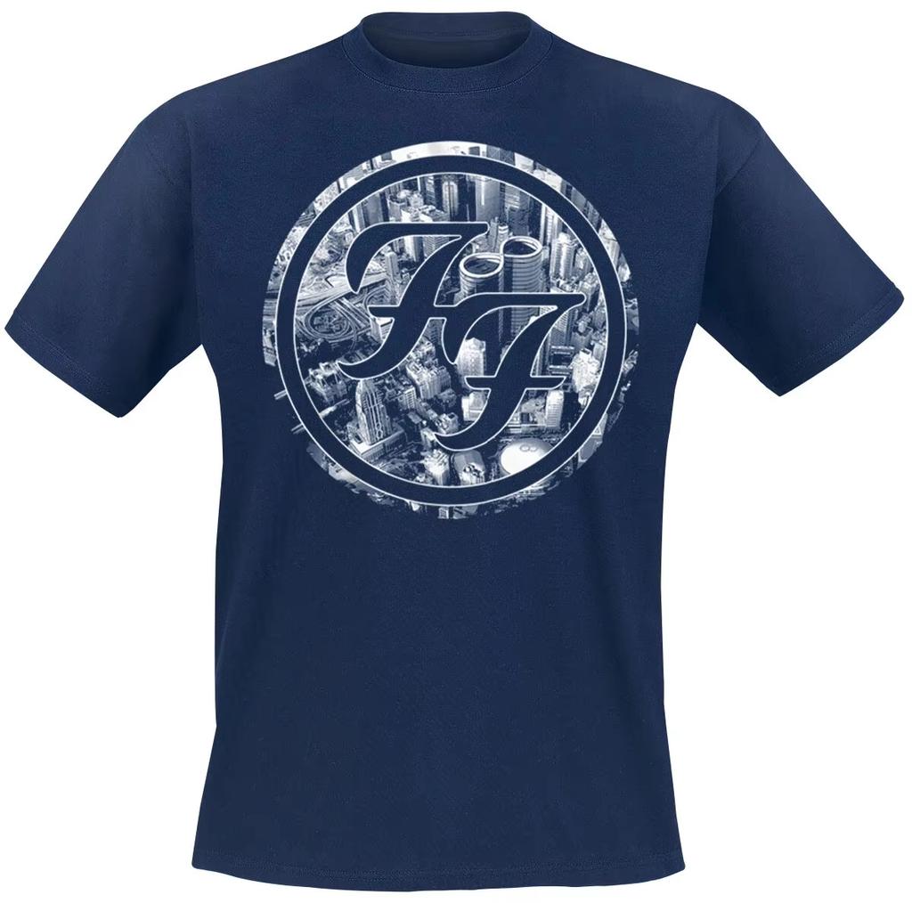 Foo Fighters Cotton Band Shirt Unisex Summer Oversized Y2K Short Sleeve Fashion Brand Tee Luxury Casual Vintage Female Male Clothing