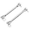 2pcs Jaw and Jaw Turnbuckle Stainless Steel Turnbuckle Rigging Screw Jaw for Wire Rope Cable