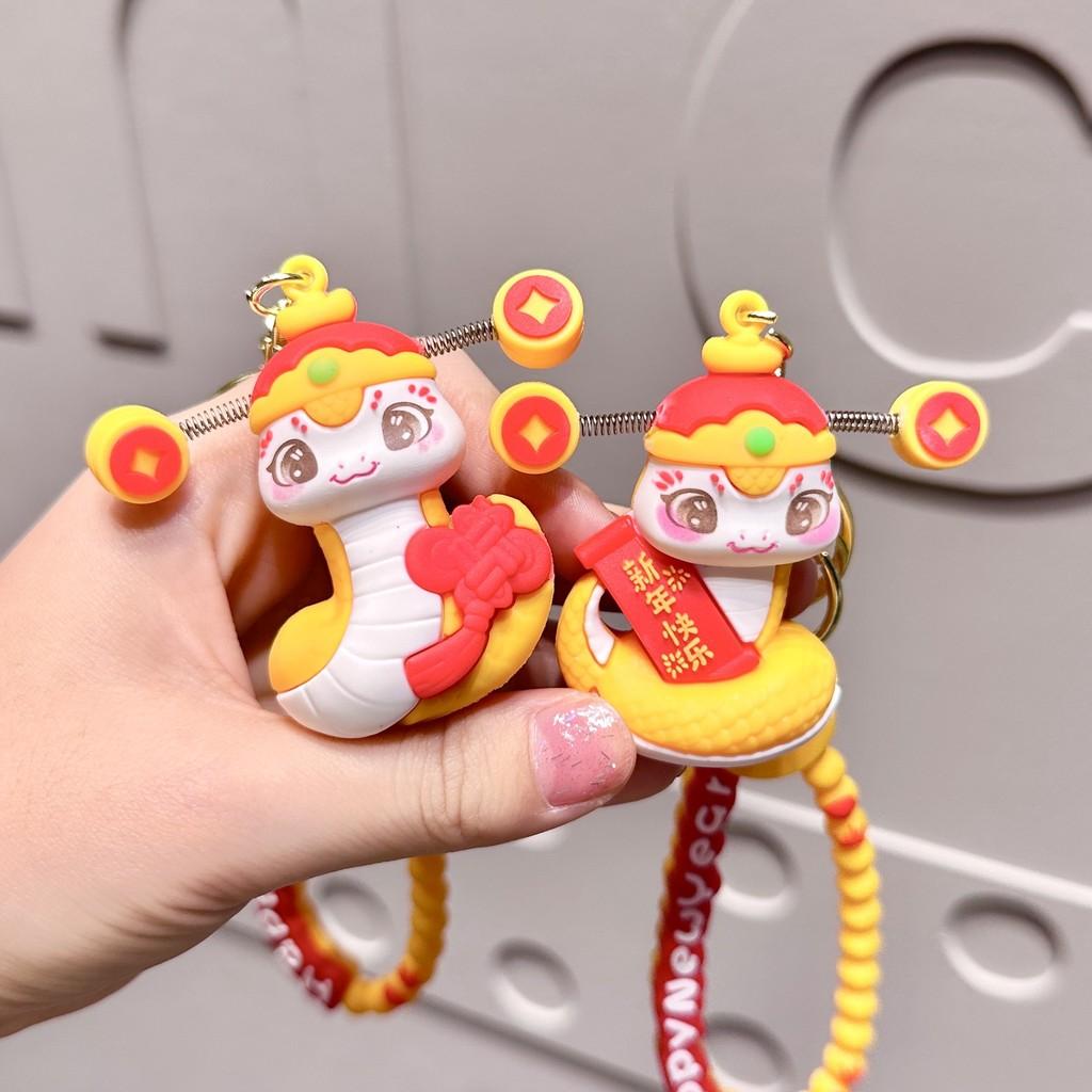 2025 Snake Zodiac Keychain Colorful Silicone Pendant Excellent For Gifts And Souvenirs