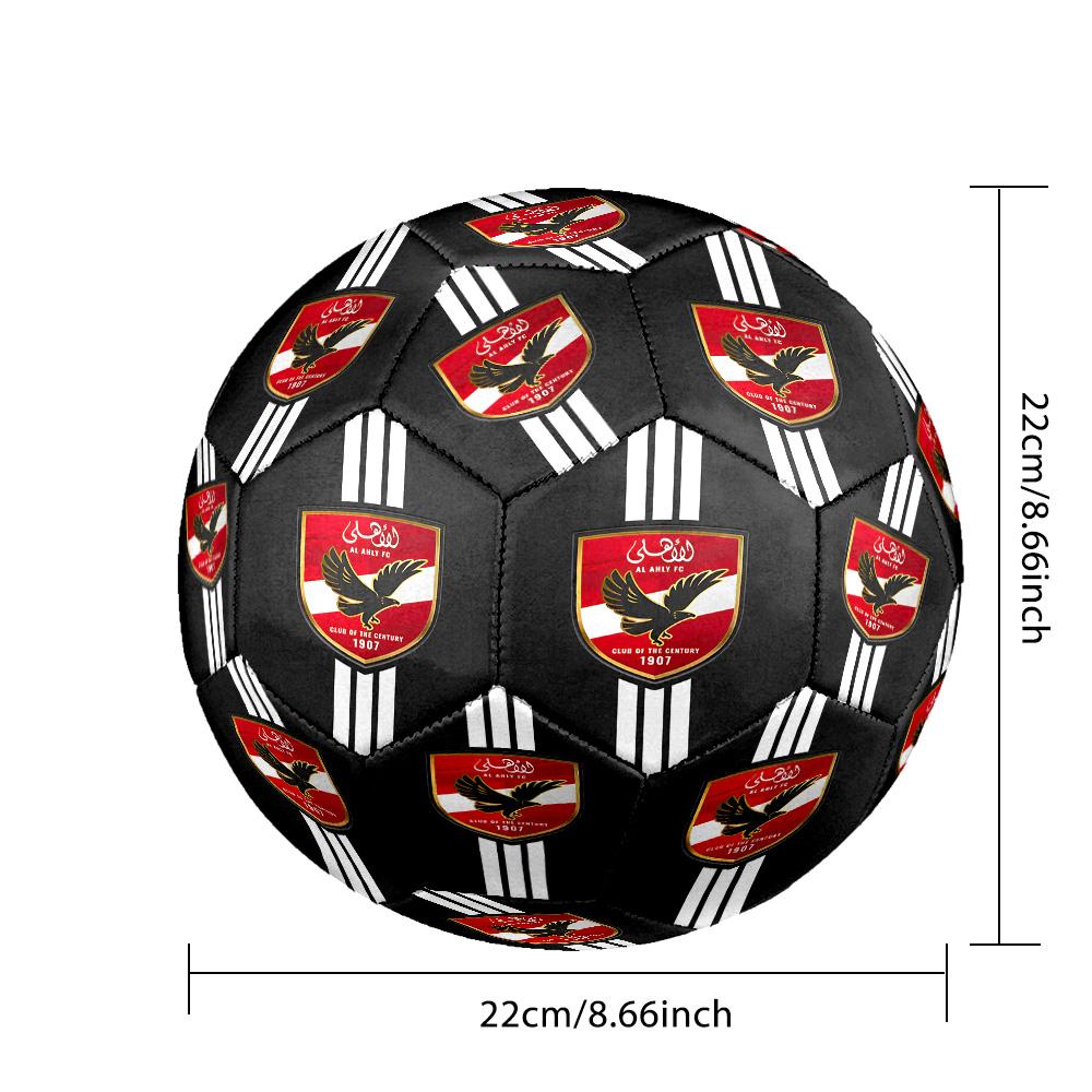 Ahly Football club Printed Size 5 Soccer Balls, High-Quality, Anti-Slip, Protective Football, A Unique Gift , Birthdays, Christmas Gifts