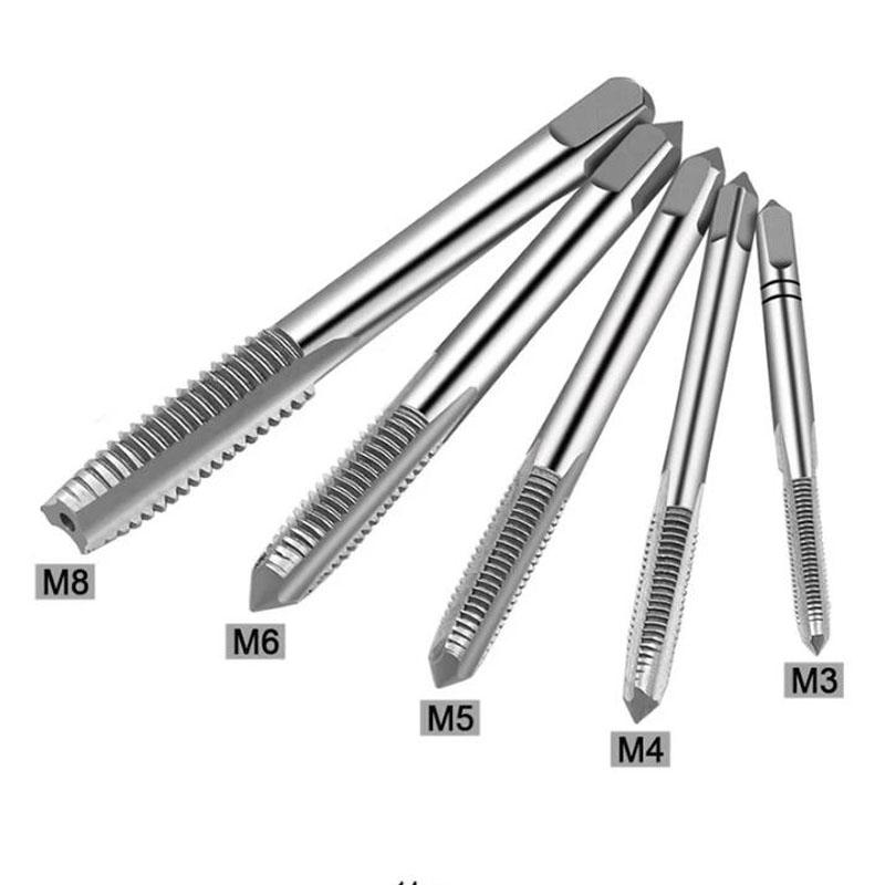 5 шт. HSS M3 M4 M5 M6 M8 машина спиральная точка прямая рифленая винтовая резьба метрическая пробка ручная дрель