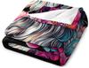 1PC Boho Cute Cat Flower pattern Throw Thin Fashion Blanket Pop arts Gifts for Couch Bed Car Home for Flowers Leaf Lovers all season use