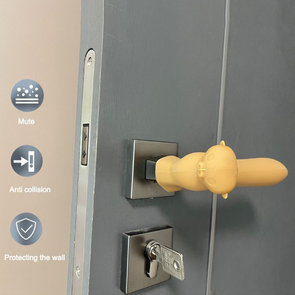 Противоударный чехол для дверной ручки, силиконовая защитная накладка, переносной чехол для дверной ручки, украшение для дома