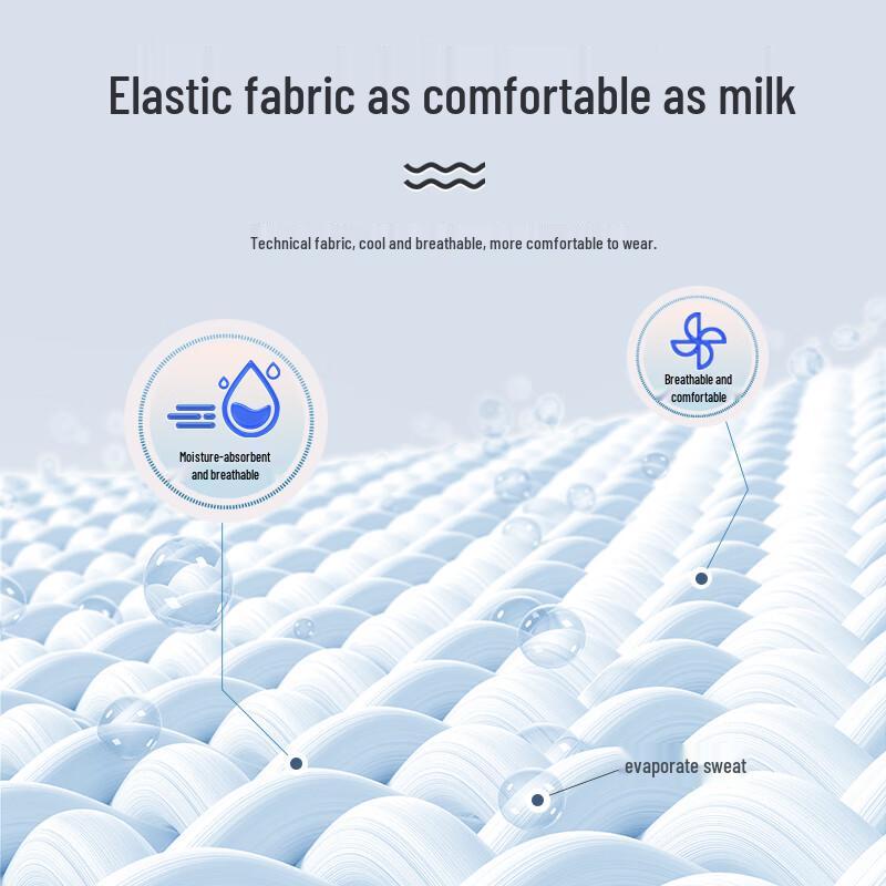 ROMON Men's High-Elastic Ice Silk Business Casual Straight Pants