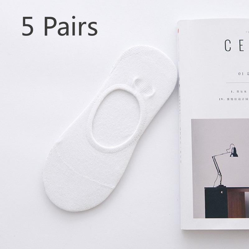 5 пар тонких мужских носков из цельного хлопка на весну, лето и осень, невидимые носки с защитой от запаха, носки-лодочки с коротким носком