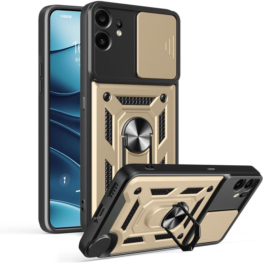 Чехол-подставка Armor для Nothing CMF Phone 2 Pro, защита объектива с кольцом, магнитный держатель, Coque Fundas Capa