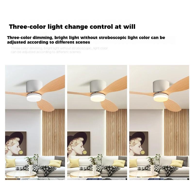 96-265 В современный светодиодный потолочный вентилятор с подсветкой 42 52 дюйма двигатель постоянного тока 6 скоростей электрический вентилятор с пультом дистанционного управления потолочные вентиляторы для низкого пола лампы