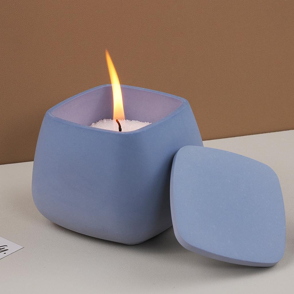 1 шт. квадратная банка для свечей, силиконовая форма для самостоятельного изготовления с крышкой, коробка для хранения ювелирных изделий, ремесло, гипсовая эпоксидная смола, ваза, литейные формы, домашний декор