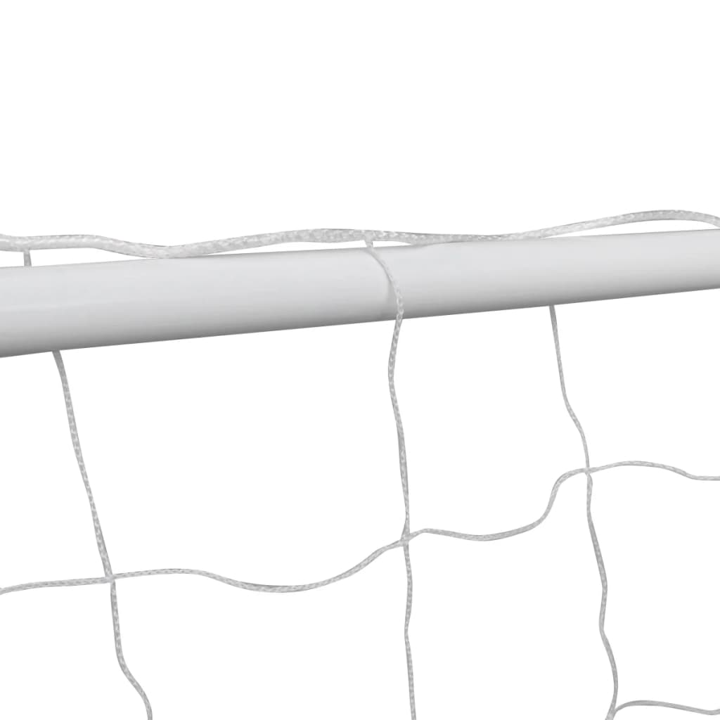 Football Goals Set of 2 with Nets 182 * 61 * 122 cm Steel White