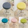 Slipcover Round Chair Cover Anti-Dirty Bar Stool Cover Solid Seat Cushion Protector Removable Stool