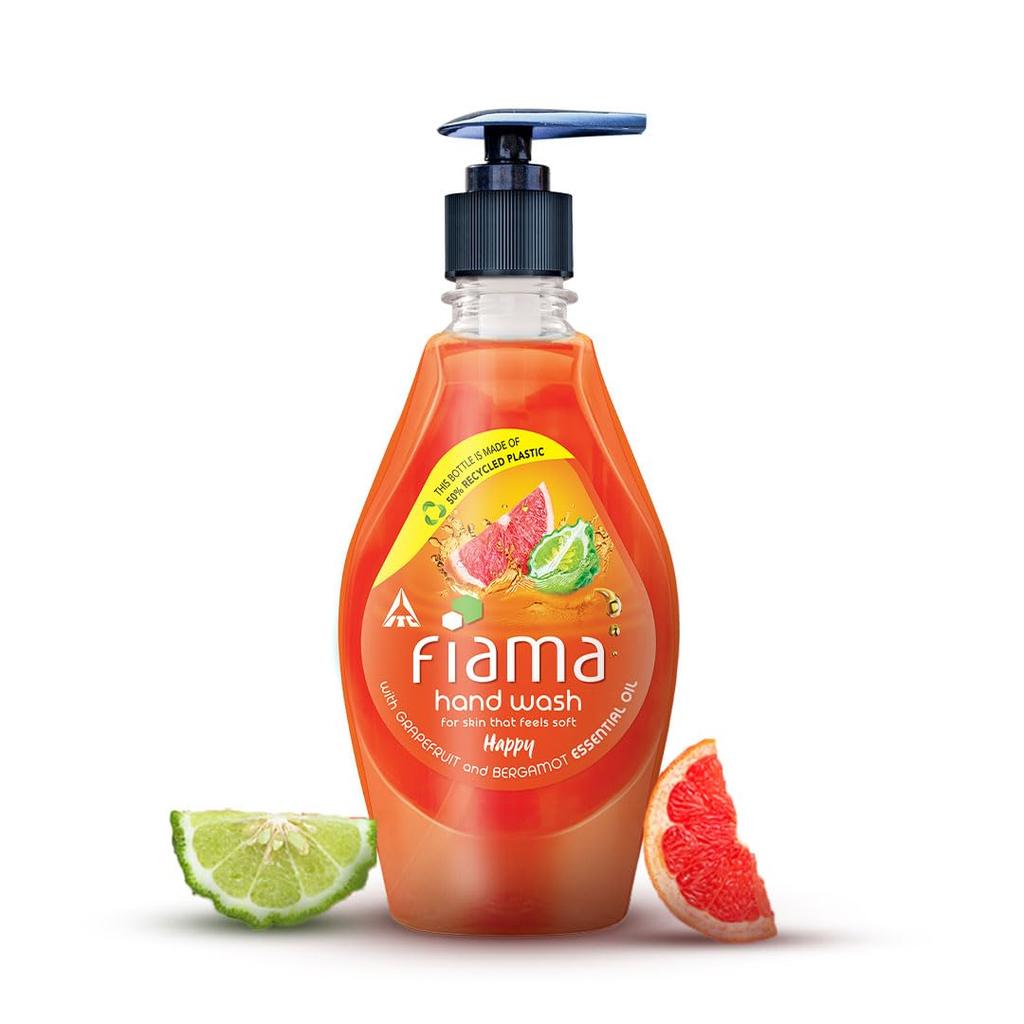 Fiama Happy Hand Wash 400 Ml Pack of 1 With Grapefruit Bergamot Essential Oil Soft Supple Fragrant Hands