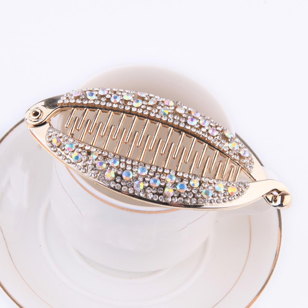 1 шт., заколки-бананы с черными стразами, заколки для волос в форме рыбьего волоса, зажимы для волос, украшения для волос, аксессуары для волос для женщин, зажим, инструменты для укладки