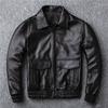 Air Force Pilot Leather Jacket New Zealand Top Layer Sheepskin Leather Leather Jacket Men's Short Flight Suit Jacket