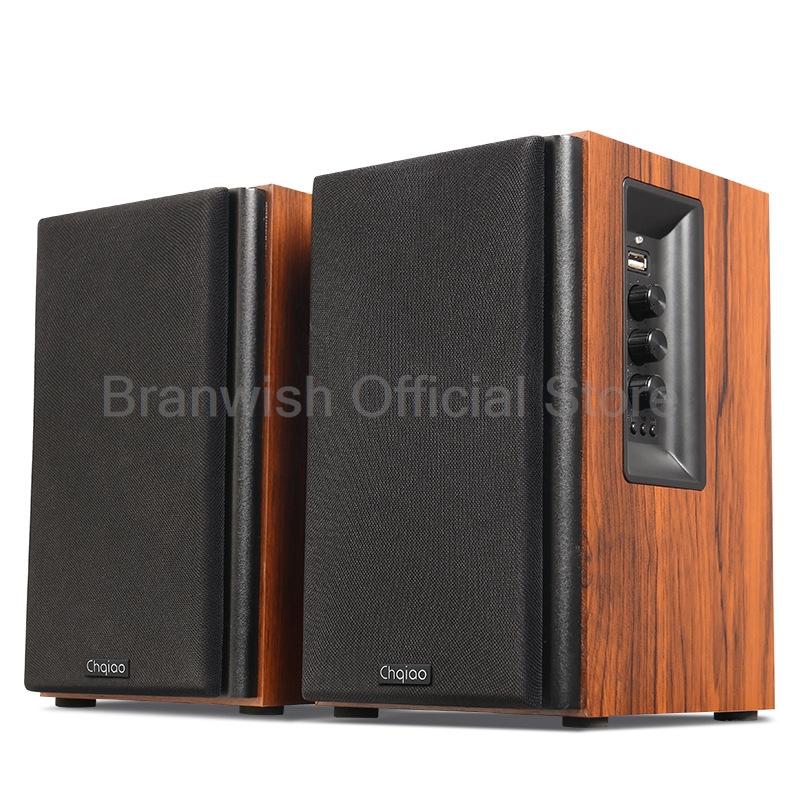 30 Вт*2 4-дюймовый полочный динамик 2-полосная активная акустическая система 5.0 Bluetooth 6 Ом HiFi Fever Monitor Аудио твитер для домашнего кинотеатра Sound Box