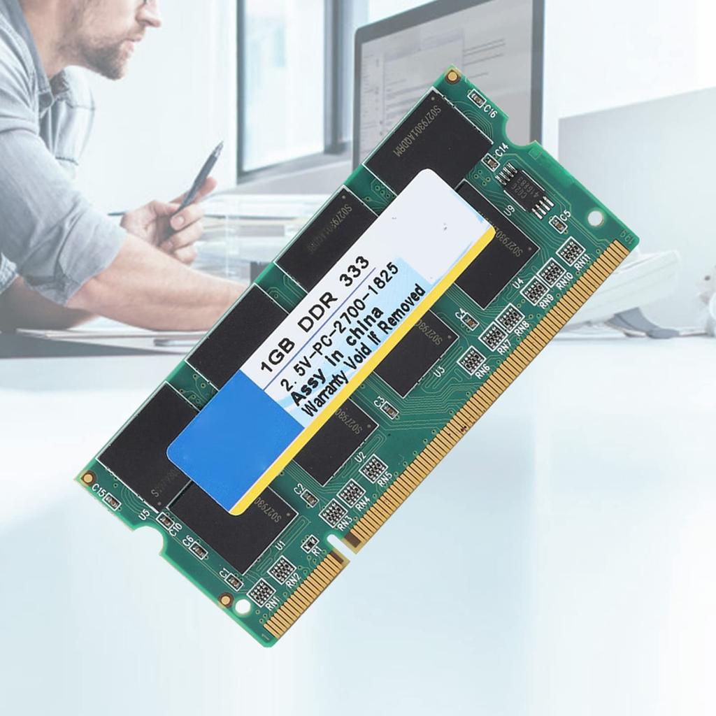 Laptop RAM built-in chip, 333MHz high memory speed circuit module board, 1GB capacity DDR, compatible with PC-2700 laptop motherboards.
