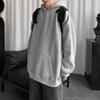 Мужской однотонный свитер с капюшоном 2023 года — весна и осень в стиле хип-хоп в Гонконге