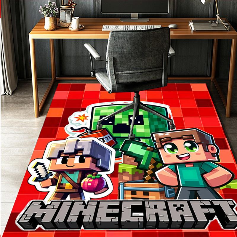 Gamer Pattern Rug, Indoor/Outdoor Mat, for Picnic, Gameroom, Bedroom, Office, Living Room, Home Decor Carpet, Birthday Gift