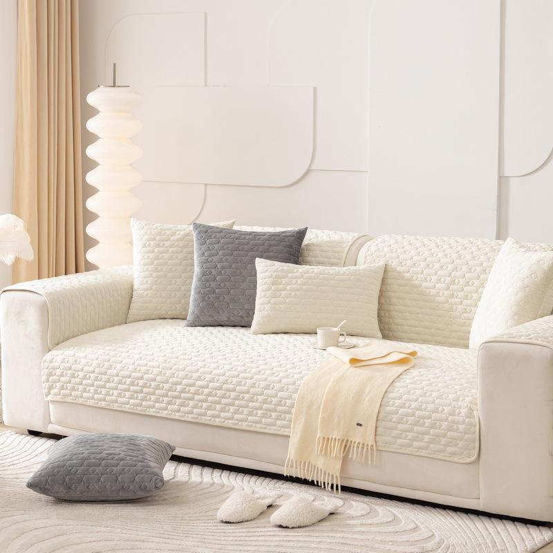 Winter Plush Sofa Cushion Thickened Non-Slip Seat Cushions Simple Modern Leather Sofa Towel Sofa Cover Cover Towel