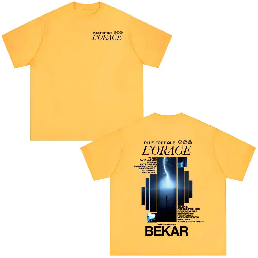 Rapper Bekar Plus Fort Que Lorage Album Graphic Tshirts Men Women Hip Hop Fashion Pop Music Tshirts Mens Casual Streetwears
