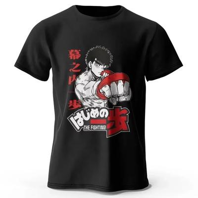 Мужская футболка с принтом фанарта японского аниме Hajime No Ippo, футболки Харадзюку для мужчин и женщин, летняя хип-хоп одежда S-4xl