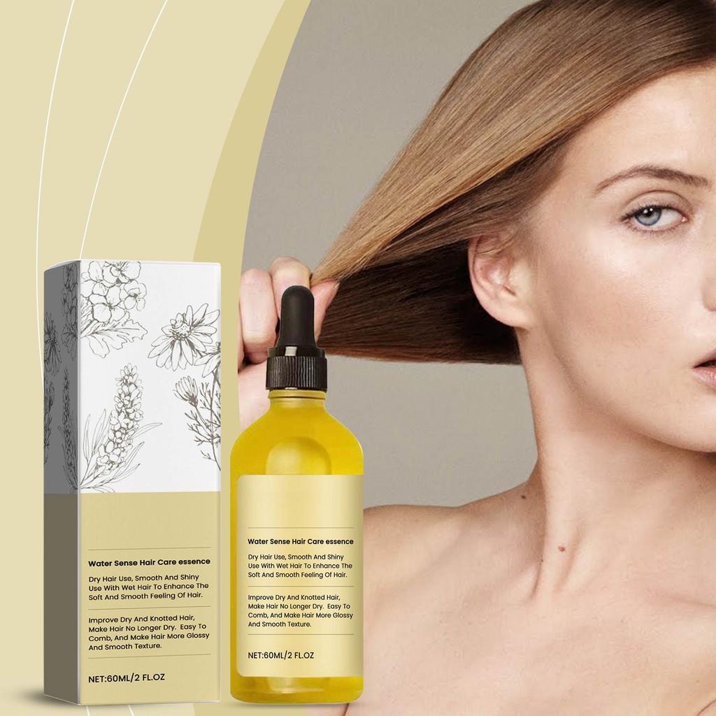 Питательное масло для волос, разглаживающее волосы, ежедневный уход, увлажняющее масло для волос, уменьшает сухость и пушистость, разглаживает и придает блеск волосам 60 мл