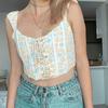 Готический цветочный принт, подтягивающий женский корсет на талии, топ без рукавов, женский пояс для похудения, эластичный корсет, футболка