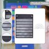 Classroom Pocket Chart 7 Rows Learning Tool Accessory for Home Letter Cards School