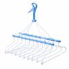 Sawafuji Clothes Drying Rack, Shirt Hanger Bar Type 10DX, Light Blue, Holds 10 Shirts, 10-Row Grip Catch Hanger, LSB-10