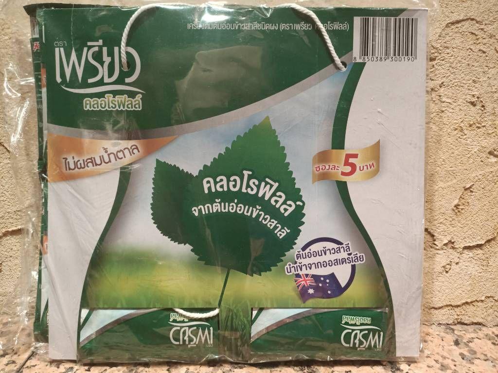 Preaw Пищевая добавка быстрого приготовления с хлорофиллом, 48 шт.