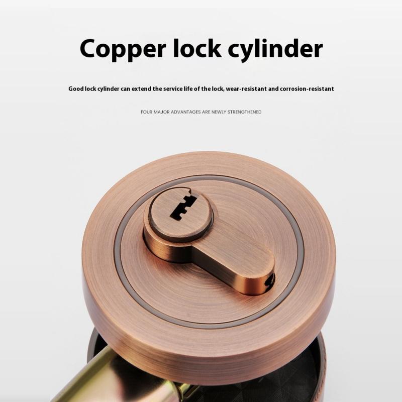 Copper Door Lock Cylinder Chrome Metal Deadbolt Single Cylinder Bolt for Home Door Gate