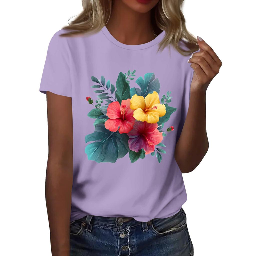 Женская мода повседневная футболка с круглым вырезом и короткими рукавами, топ, футболка, топ