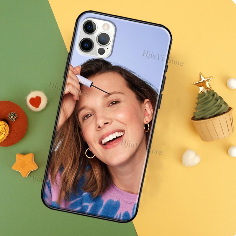 Мягкий ТПУ чехол с Милли Бобби Браун для iPhone 11 14 Pro Max 12 13 Mini XR X XS MAX 6 7 8 Plus SE 2020 Чехол для телефона