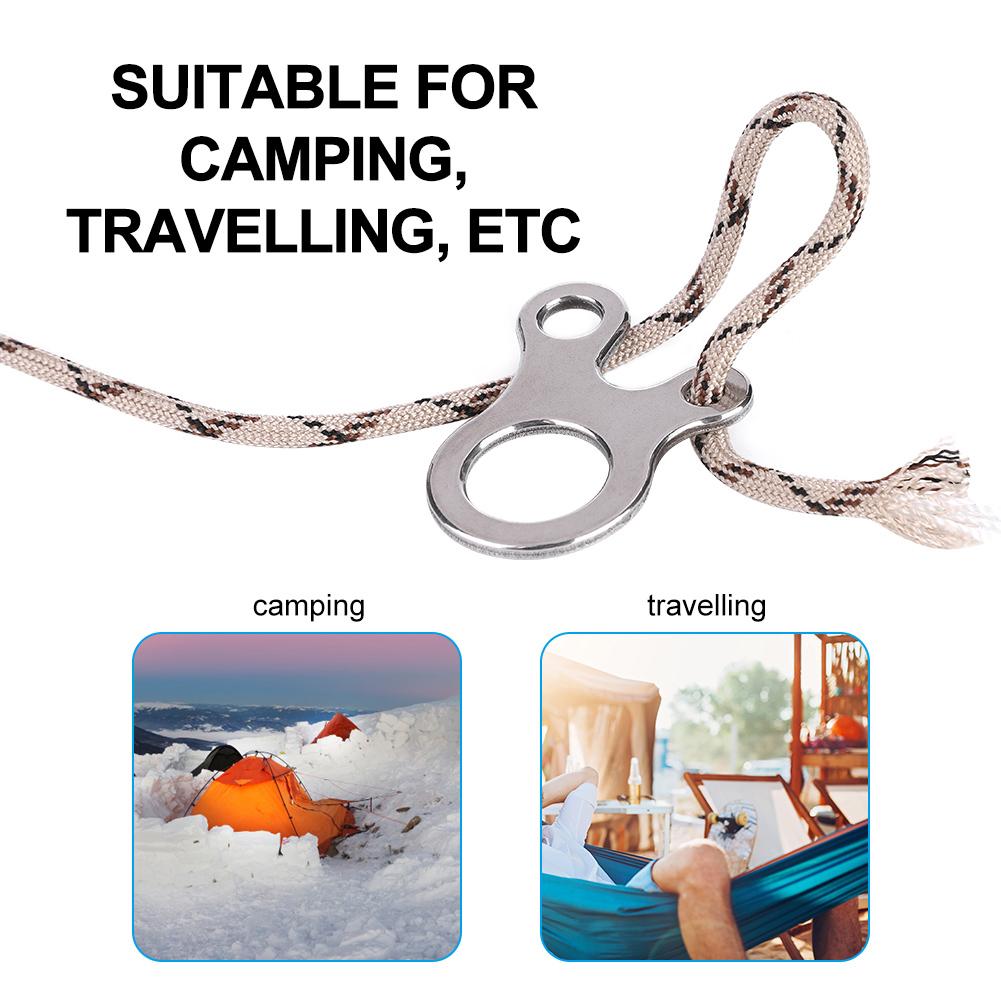 10 шт. 3 отверстия для наружного использования, многоцелевая пряжка из нержавеющей стали для быстрого завязывания узлов