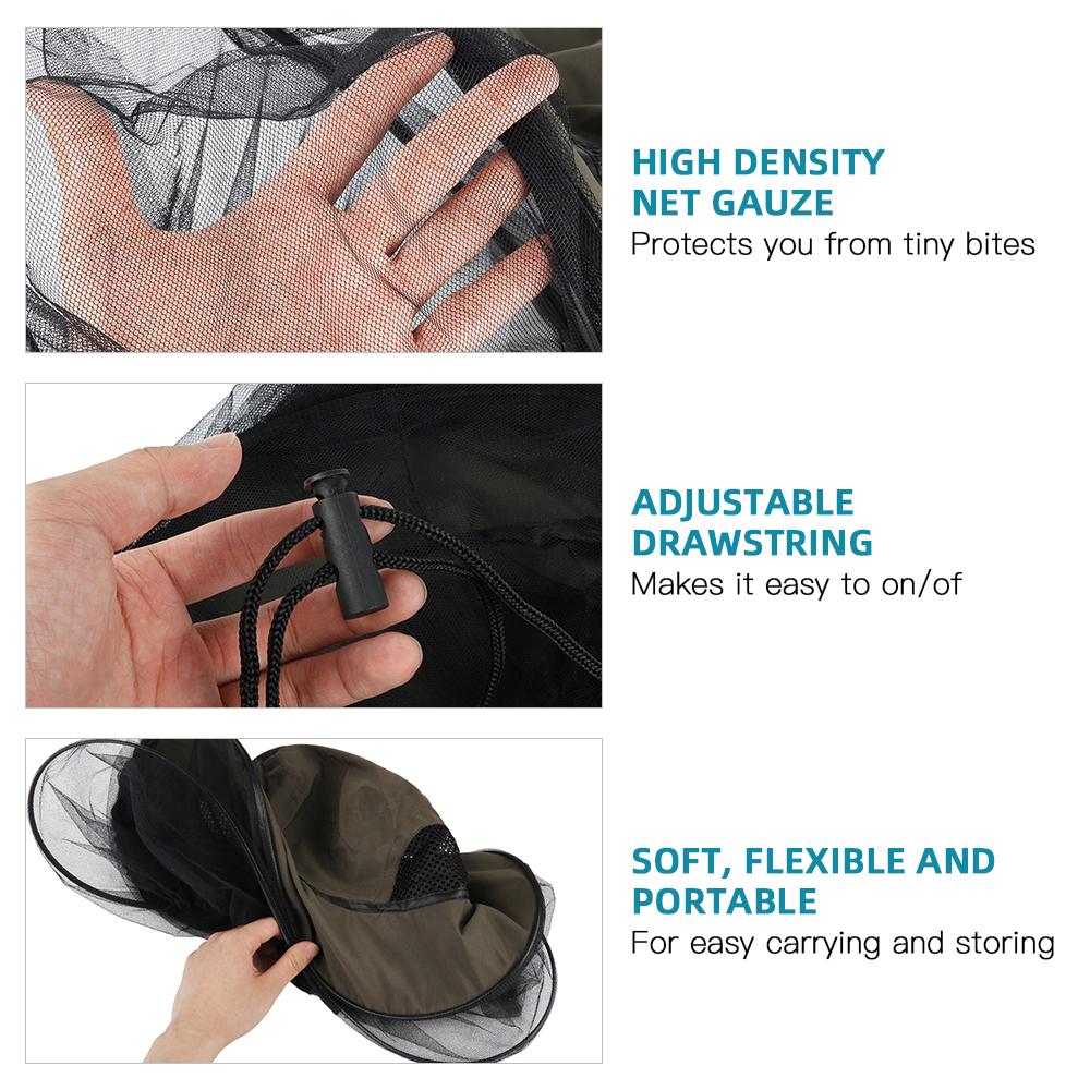 Mosquito Repellent Hat Beekeeping Cap Mesh Fishing Cap Bug Face Shield Insects Prevent Neck Head