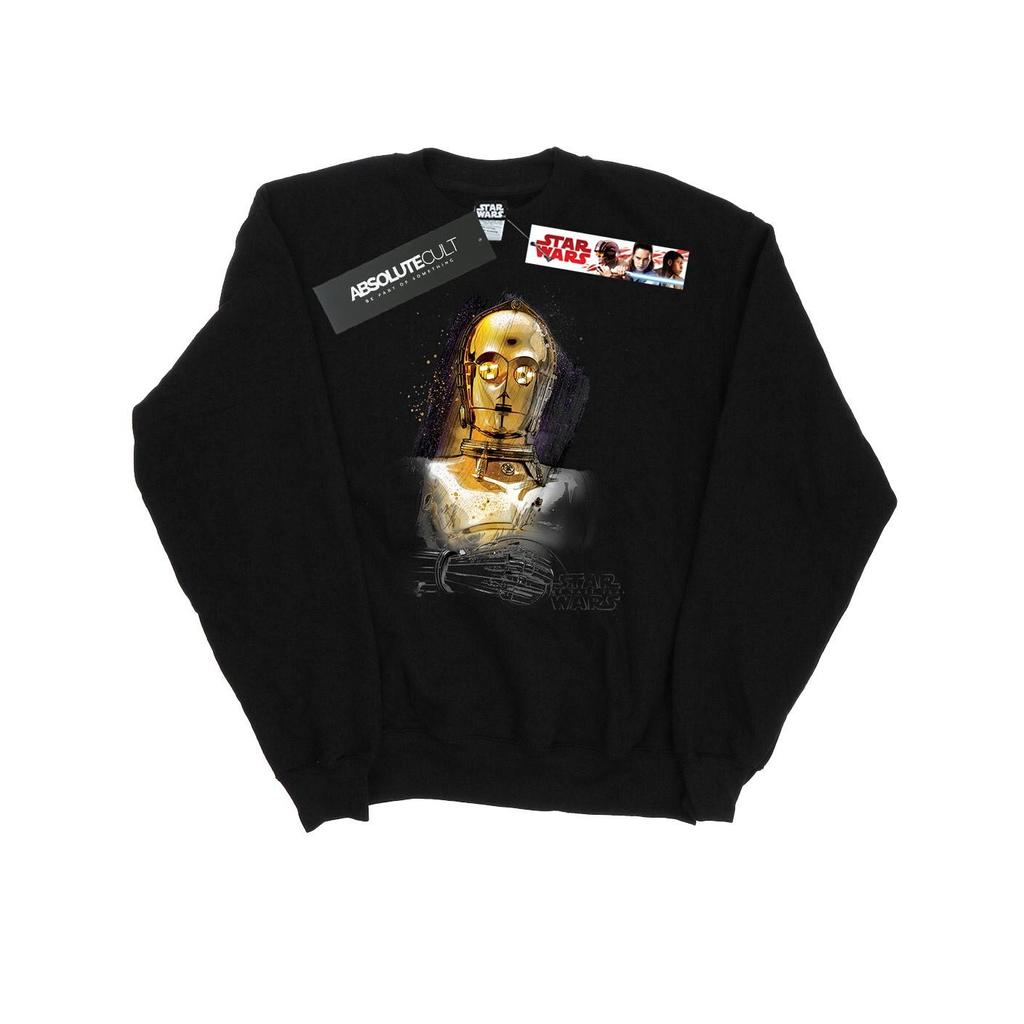 Star Wars Mens The Last Jedi C-3PO Brushed Sweatshirt