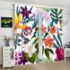 2 Pieces - Printed Curtain - Polyester Material - Bedroom, Living Room, Study Private Curtain - Customizable Pattern
