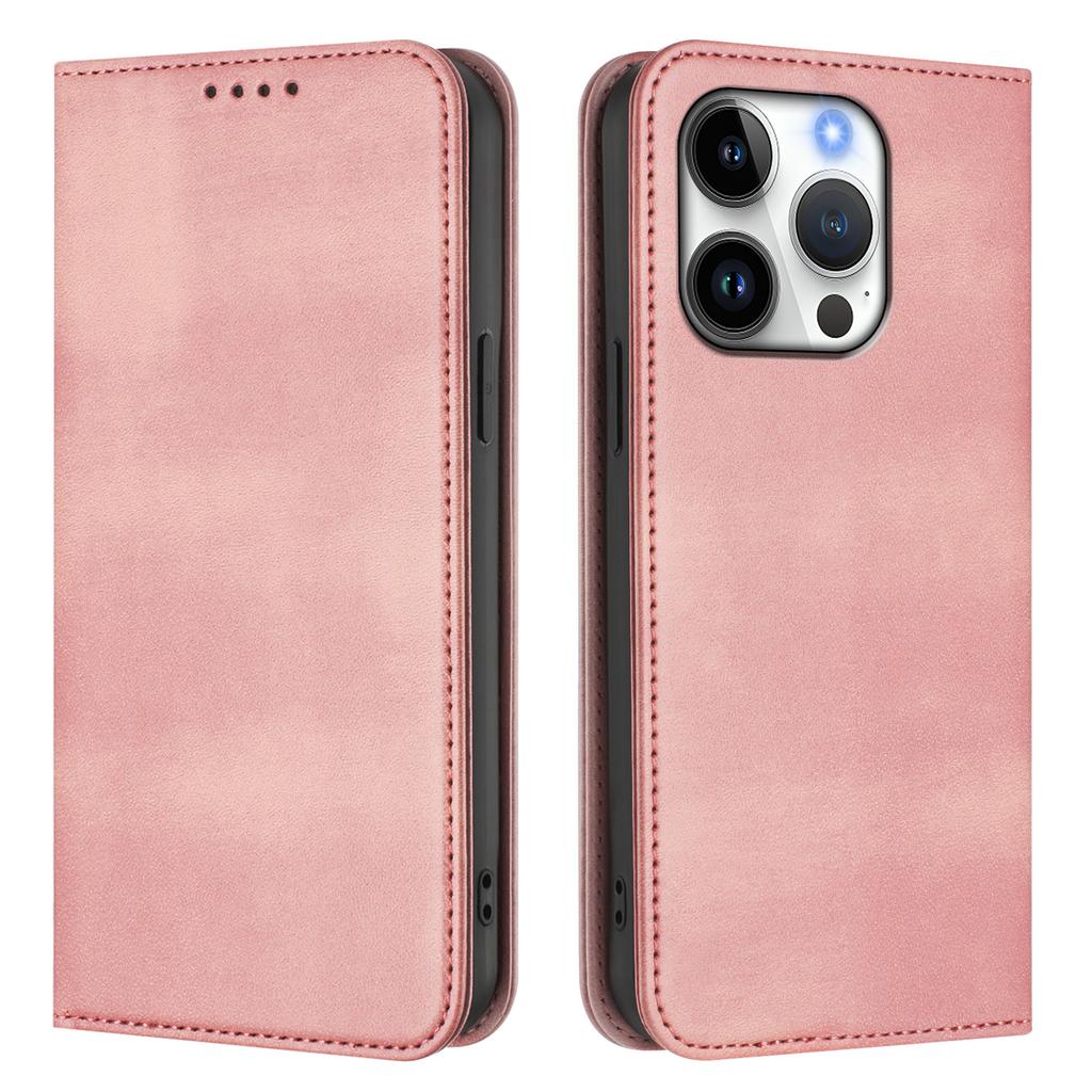 For iPhone 16 Pro Wallet Cases Retro Texture RFID Blocking Leather Phone Cover