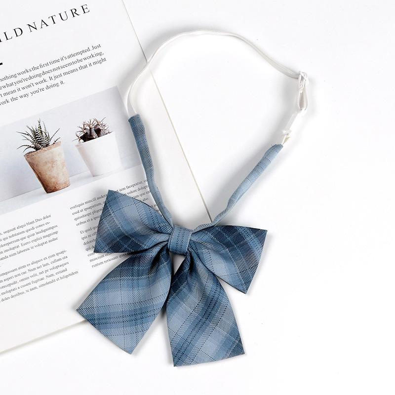 JK Bow Tie for Women, Japanese Uniform Shirt, College Style Student Plaid Tie, Men's Free Ribbon Accessories