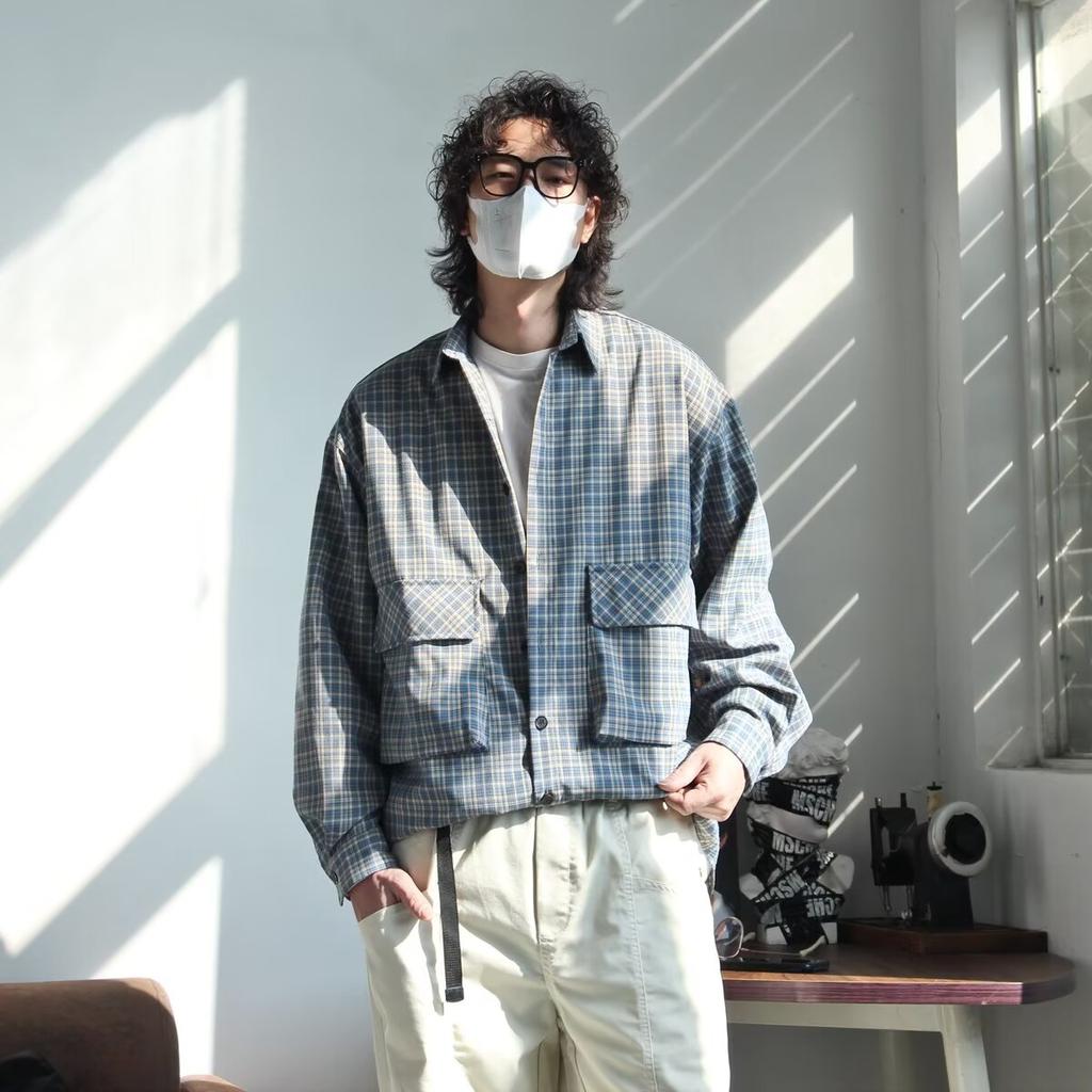 2024 Letter Long Sleeve Shirt Japanese Hong Kong Style Ins Loose Shirt Boys Summer Trendy Versatile Casual Coat