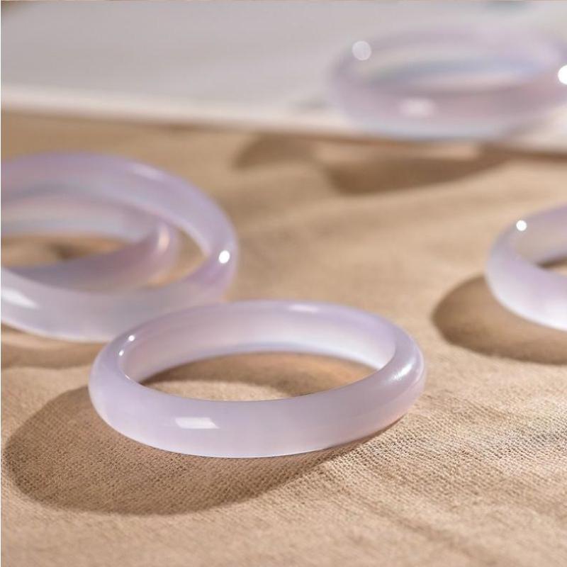 Браслет из натурального ледяного халцедона, модный браслет с агатовым амулетом, нефритовый браслет для женщин, подарок