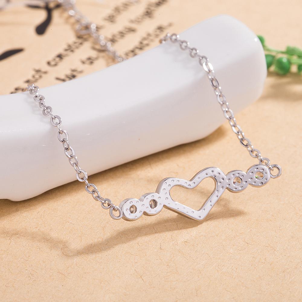 Шар с цирконовой инкрустацией, тонкий браслет-цепочка, из стерлингового серебра 925 пробы, браслет-цепочка с сердечком любви, простые украшения для вечеринки