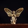 Vintage Brass Angel Cupid Statue Cute Guardian Angel Figurines  Home Desk Decor