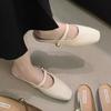 Fashion 2025 High Quality Women's Shoes Spring Women's Slippers Square Toe Solid Low-heeled Work Dress Profession Office Slippers Women