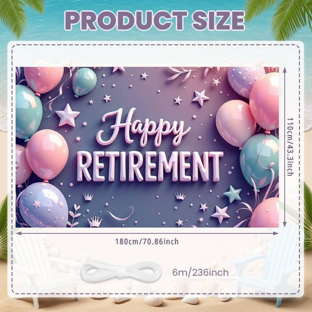 Retirement Display Glamorous Retirement Celebration Banner Retirement Background Ribbon Accents For Retiree Celebration