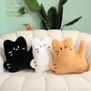 Cat Plush Toy Stuffed Black Cat Pillow 3 Colors Biscuit Kitty Cushion Kids Dolls Room Decor Birthday Gift for Children