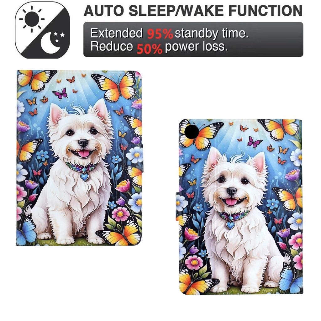 Stand Case for Samsung Galaxy Tab A8 10.5 (2021) X205/X200 Pattern Printing Tablet Leather Cover