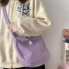 Новая универсальная простая повседневная женская сумка через плечо Candy Color Waffle Art Student