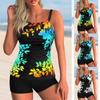 2024 New Beach Swimwear Summer Women's Fashion Tankini Swimwear Fashion Design Printed Swimwear Women's Two Piece Set Monokini
