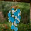Wind Chimes Coconut and Capiz Blue-White Stars 30cm