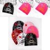 Gothic Style Knit Cap Featuring Spider Web Design For Casual Wear